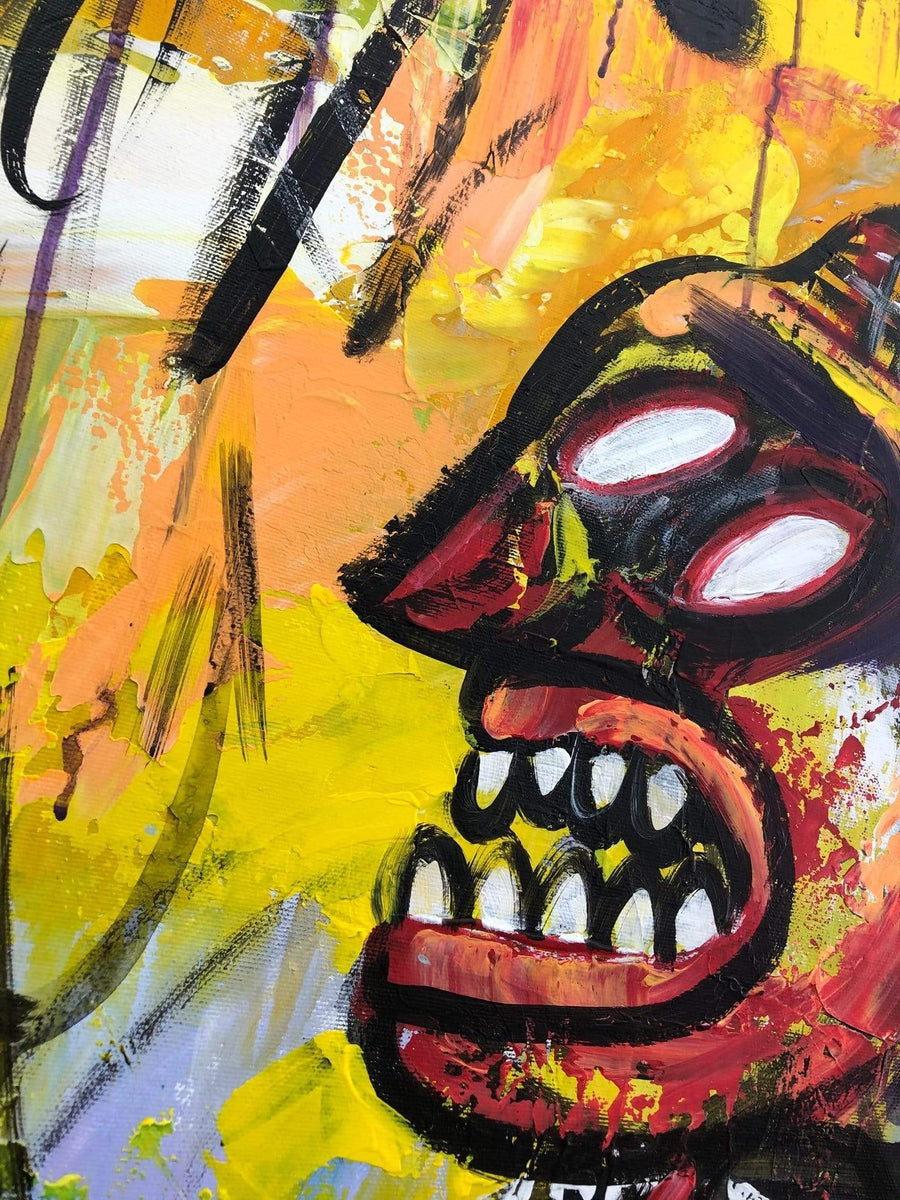 Large Painting On Canvas Graffiti Style Oversize Abstract Oil Painting