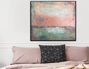 Quick article on how to decorate a bedroom with abstract paintings
