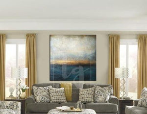 How to decorate a bedroom with large original art