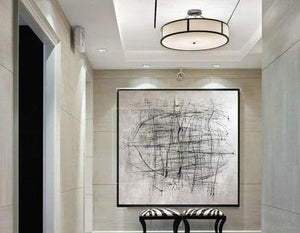 How to decorate a hallway with abstract paintings
