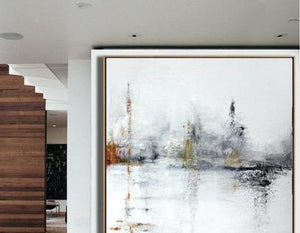 How to decorate a hallway with canvas abstract art