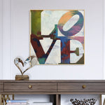 Large Original Abstract Painting Love Art Couple Romantic Wall Art | FALL IN LOVE