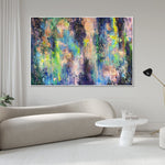Original Colorful Oil Painting On Canvas Abstract Watercolor Style Wall Art Decor for Living Room | COLOR NOISE