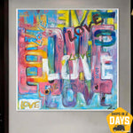 LOVE IN COLORS  32"x32"