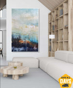 Colorful Wall Art Oil Paintings On Canvas Home Decor Minimalist Art Contemporary Art Acrylic Painting Original Abstract Frame Painting | ASSOCIATION 253 49.2x29.5"