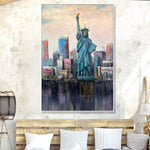 LIBERTY IN THE CITYSCAPE 72x50"