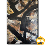 BLACK EXPRESSION 54"x36"