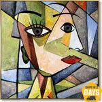 CUBIST MUSE 40"x40"