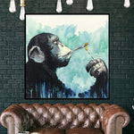 Large Pop Art Wall Art Monkey Paintings On Canvas Pop Art Painting |  SMOKO