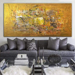 Abstract Painting in Gold and Yellow | GOLDEN COIN