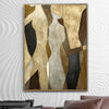 Abstract Figurative Painting Gold Leaf Wall Art Original Paintings On Canvas Fashion Art Abstract Human Painting Textured Fine Art | SOUL REFLECTION