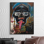 Abstract Skull Hand Painted Artwork Neo-Expressionism Painting Modern Textured Painting Contemporary Art | TRIBAL CHIEF