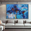 Abstract Blue Paintings On Canvas Original Textured Painting Support Ukraine Oil Handmade Painting | BLUE WAY