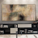 Abstract Oil Painting on Canvas Neutral Wall Art Beige Artwork Customized Painting 30x40 Art Textured Wall Art above Bed Decor | QUICKSAND