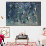 Extra Large Original Blue Abstract Paintings On Canvas Acrylic Modern Fine Art Contemporary Wall Art Texture Art | MIGRATION