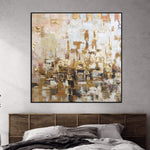Abstract    Painting Canvas Large Abstract Oil Painting Gold Original | GOLDEN WEAVING