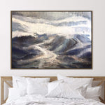 Alaska Mountains Gray Painting Landscape Painting Painting On Canvas | GREAT MOUNTAINS
