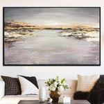 Large Oil Painting Original Canvas Gold Leaf Painting Artwork Abstract Acrylic Painting On Canvas | HEALING WATER
