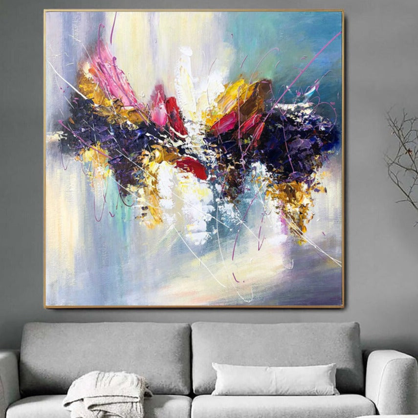 Modern Wall Art Colorful Abstract Oil Painting Hand Painted On