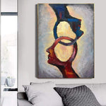 Human Abstract Painting Large Abstract Acrylic Painting On Canvas Figurative Modern Art | SECRETS OF CONSCIOUSNESS
