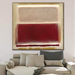 Mark Rothko Style Original Abstract Fine Art Beige And Red Paintings On Canvas Modern Acrylic Rothko Style Art | MYSTERIOUS WAYS