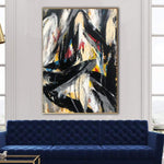 Abstract Painting on Canvas Dark Art Black Artwork Contemporary Wall Art 54x40 Art Brush Stroke Art Customized Painting for Home Decor | ENERGY MIX