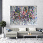 Original Abstract Colorful Paintings On Canvas, Heavy Textured Painting, Expressionist Hand Painted Artwork for Home Decor | MISTED GLASS