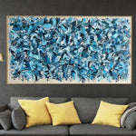 Blue Painting On Canvas Abstract Art Original Large Acrylic Painting Original Oil Living Room Wall Art Modern Original Paintings Large | MYSTICAL AIR