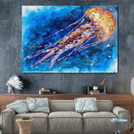 Large Oil Painting Original Jellyfish Painting On Canvas Abstract Painting Original Modern Painting Impasto Painting Animal Painting | JELLYFISH