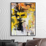 Original Abstract Colorful Woman Painting On Canvas Acrylic Human Fine Art Oil Painting Contemporary Wall Art | SILENT OBSERVER