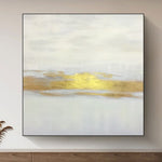 Gold Horizon Painting Gold Artwotk Gold Leaf Wall Art Large Abstract Painting On Canvas For Office Decor Modern Art Original Artwork | GOLDEN GLEAM