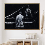 Large Oil Painting On Canvas Piano Painting Black And White Art Human Painting Art Painting Original Painting For Living Room Music Art | PIANIST