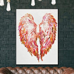 Large Painting On Canvas Angel Wings Wall Decor Red Abstract Painting Impasto Painting Acrylic Painting Original Oil Painting | ANGEL WINGS