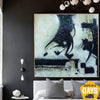 Large Abstract Wall Art Abstract Painting Black And White Black Painting White Painting | CORRIDA STYLE 60"x60" - Trend Gallery Art | Original Abstract Paintings