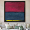 Mark Rothko Style Abstract Paintings On Canvas Expressionist Artwork In Blue And Red Colors 46x46 Handmade Painting Wall Decor | ASSURANCE IN COLORS