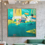 Large Abstract Colorful Paintings On Canvas Modern Acrylic Fine Art VIvid Painting Textured OIl Painting Wall Art | OUTSIDE THE CITY