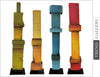 Abstract Colored Table Decor Set of Four Original Wood Sculptures Creative Collection Desktop Figurines for Home | INDIAN OCEAN - Trend Gallery Art | Original Abstract Paintings