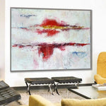 Abstract Painting in White and Red Colors | PASSION
