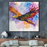 Eagle Oil Painting Abstract Modern Art Large Eagle Painting | SWIFT ATTACK