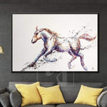 Horse Abstract Painting Colorful Artwork Abstract Canvas Painting Abstract Modern Art | CAMARILLO