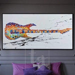 Huge Guitar Painting Extra Large Guitar Abstract Painting | YOUTHFUL DREAMS