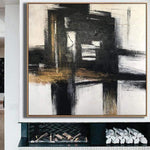 Original Abstract Oil Painting Black And White Artwork Modern Franz Kline style Black And White Painting | ALTERING REALITY