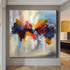 Huge Colorful Abstract Paintings On Canvas Beige Original Artwork Modern Wall Art | TROPICAL WINGS - Trend Gallery Art | Original Abstract Paintings