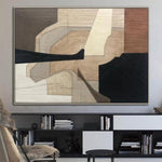 Large Abstract Acrylic Paintings On Canvas Painting Beige Wall Art Brown Painting Texture Painting Fine Art | BROWN ABSTRACT