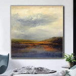 Large Original Abstract Landscape Paintings On Canvas Oil Painting Abstract Fine Art Calming Painting Modern Contemporary Decor Art | AUTUMN LANDSCAPE