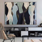 Large Human Painting Gold Leaf Artwork Extremely Unique Abstract Painting Large Contemporary Oil Painting Original Modern Painting | SOUL REFLECTION