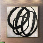 Abstract Circles Painting Black And White Art Painting Abstract Fine Art Abstract Black Circle | CROP CIRCLES