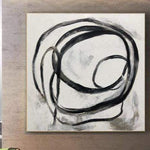 Extra Large Paintings On Canvas Abstract Art Black And White Circle Painting Modern Wall Art Oil Painting | SPIRALE