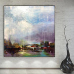 Large Oil Painting Original Canvas Abstract Landscape Painting Texture Painting | MEMORIES