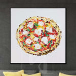 Large Pizza Painting Colorful Oil Painting Abstract Modern Art Pizza | DELIZIOSO